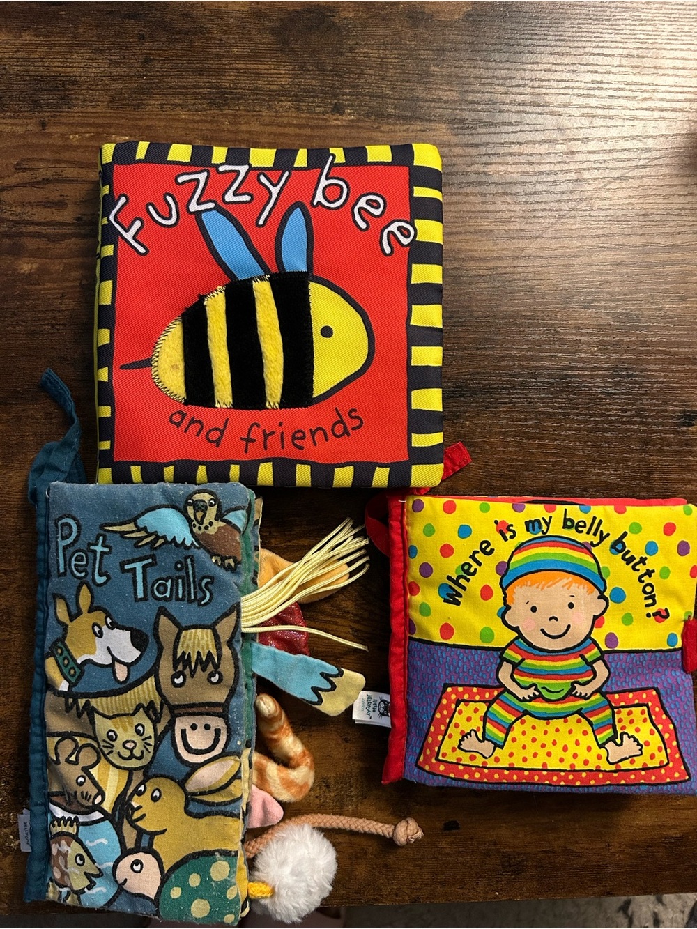 Jellycat Pet Tails, Where is my Belly Button and Fuzzy Bee and Friends Set